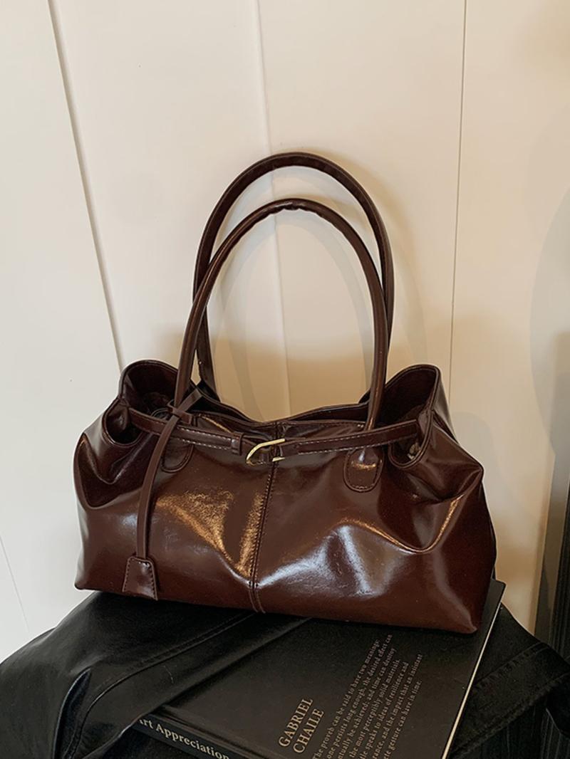 Elegant Vintage Bag, Large Capacity Shoulder Bag, Commuter Handbag, Daily Commuter Purse, Simple Versatile Daily Use for Women, All Seasons