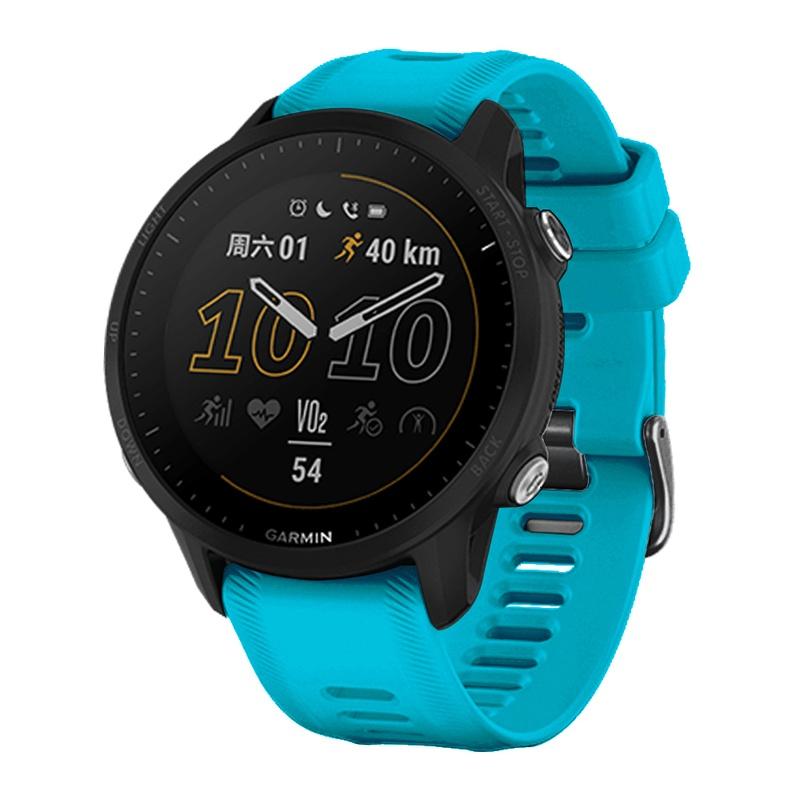 1 Pcs Casual Silicone Watch Band for Garmin Forerunner 955 Smartwatch Replacement Accessories Watch Straps (Strap Only, Watch Not Included)