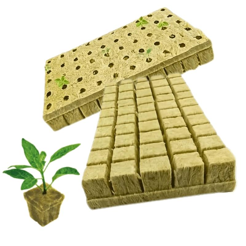 100Pcs Plant Starting Sponges, Soft Hydroponic Grow Blocks for Seed Germination, Hydroponics & Soilless Cultivation, Lightweight Seed Starter Plugs Retain Moisture for Plant Roots