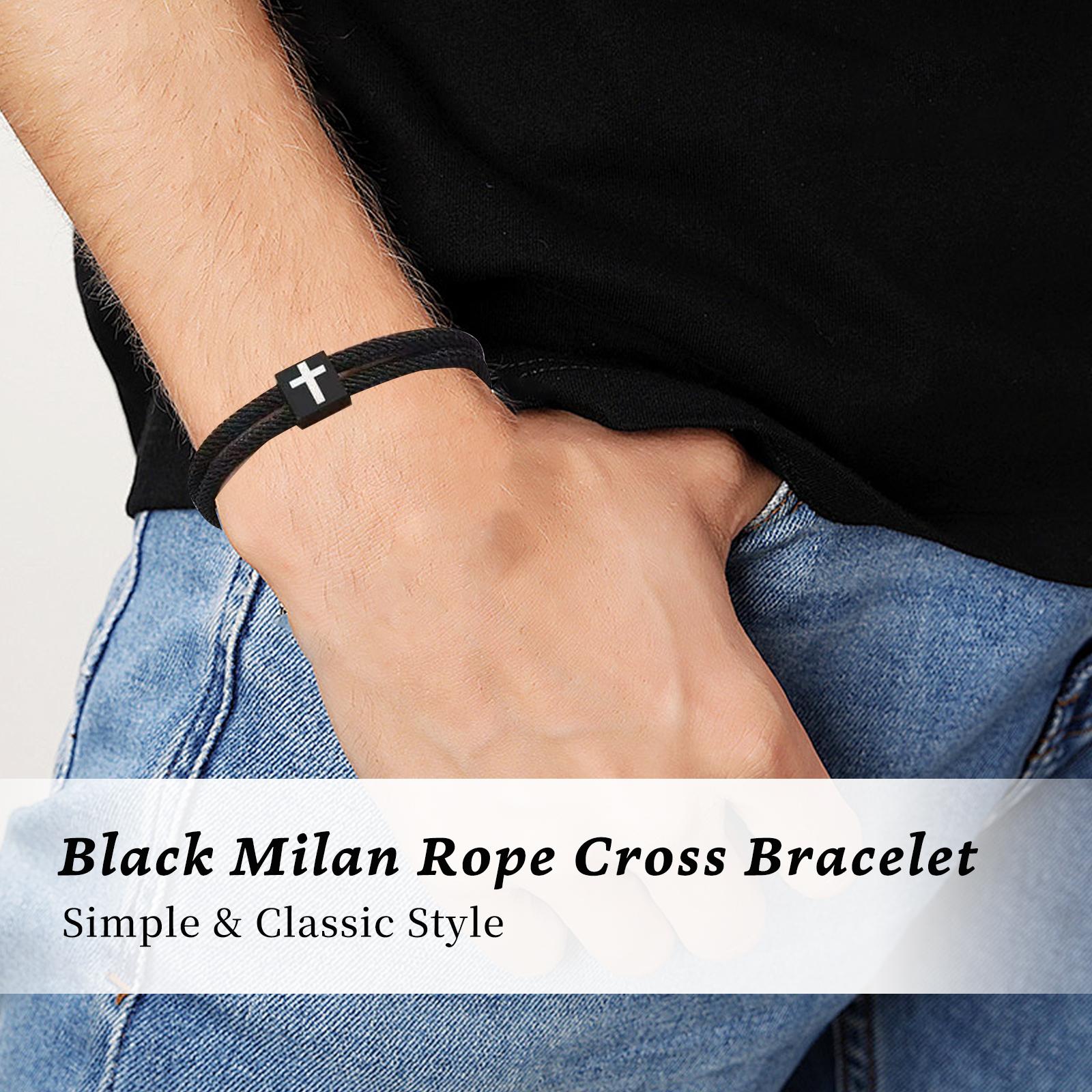 2pcs Adjustable Rope Cross Bracelet Braided Christian Bracelet for Men Women Teen Girls Fashion Jesus Bracelets Christian Baptism Gift 2pcs Adjustable Rope Cross Bracelet Braided Christian Bracelet for Men Women Teen Girls Fashion Jesus Bracelets Christian Baptism Gift