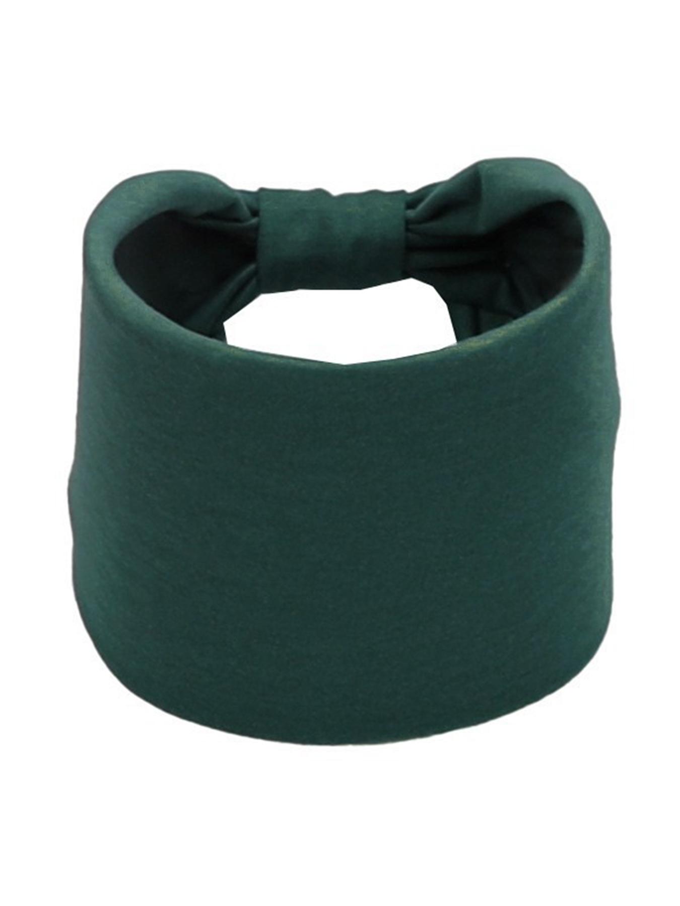1 PC Fashionable Polyester Cotton Plain Wide Headband, Sporty Sweat-Absorbing Headscarf, All-Season Wear, Comfortable Fabric Material