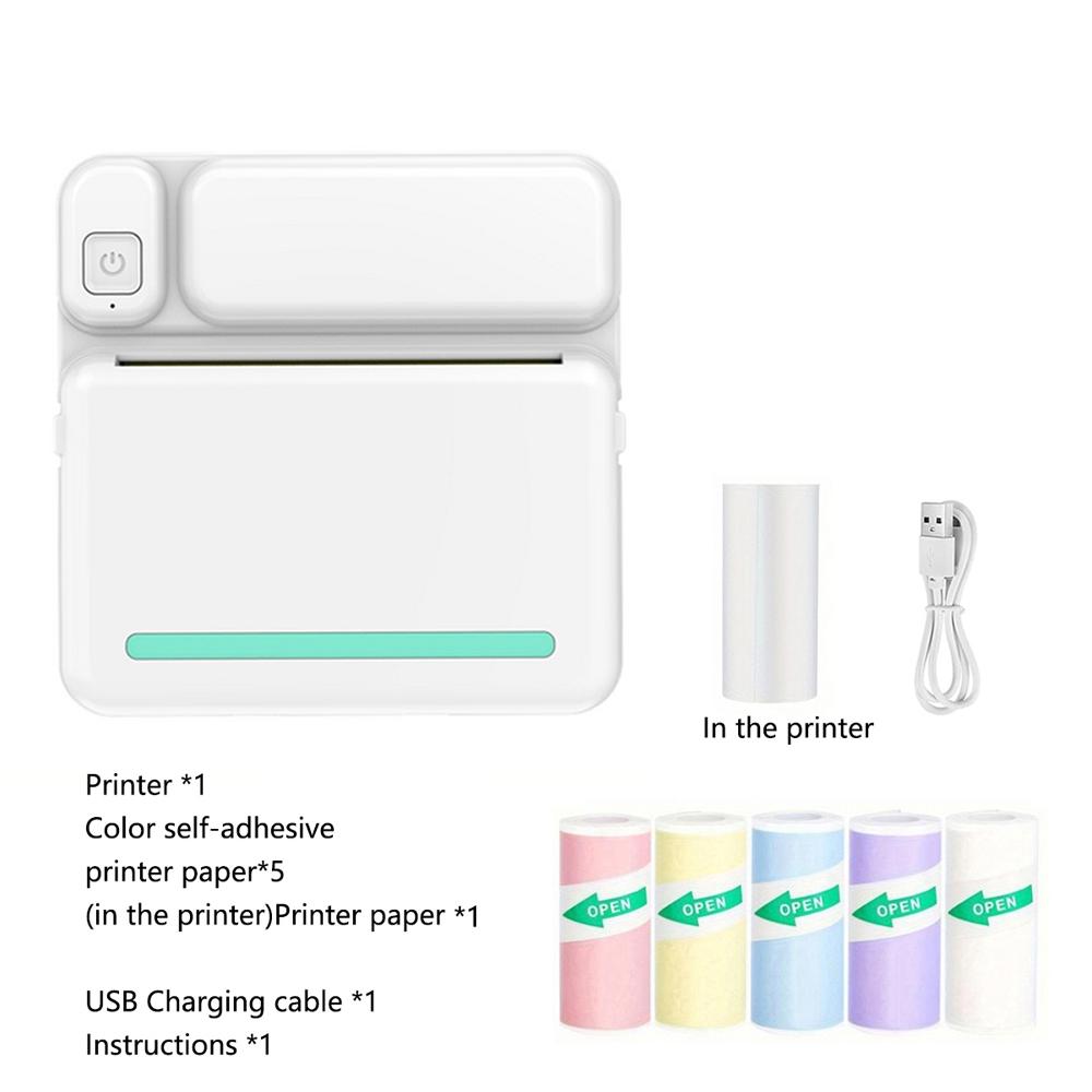 Portable Mini Printer, Thermal Inkless Printer, Sticker Printer, Print Text Notes Photos Course Labels To-Do Lists, portable thermal printers, Perfect Holiday Gift