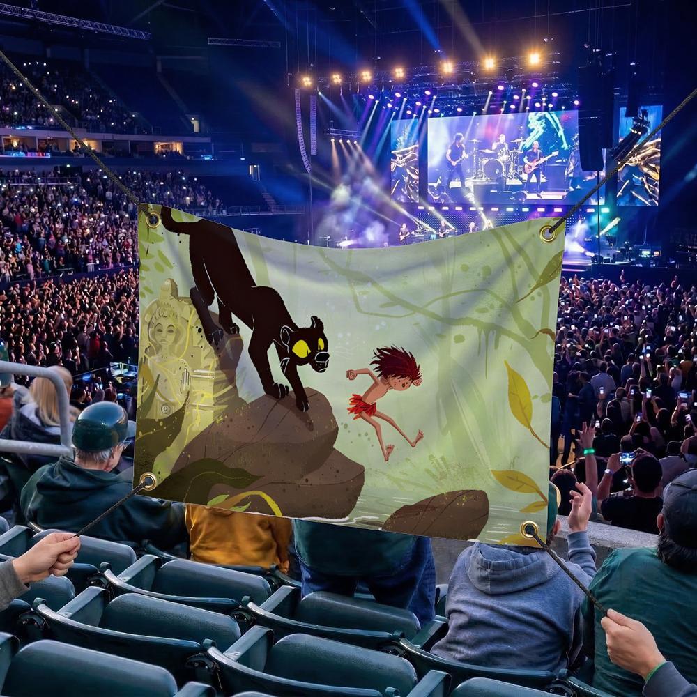 J-Jungle Cruise MOVIE Flags Multi Size Atmosphere Flag, Cheerleading Hand Pulled Banner, Portable Outdoor Event Flag & Wall Decor for Sports, Parties, Home and Room Decoration