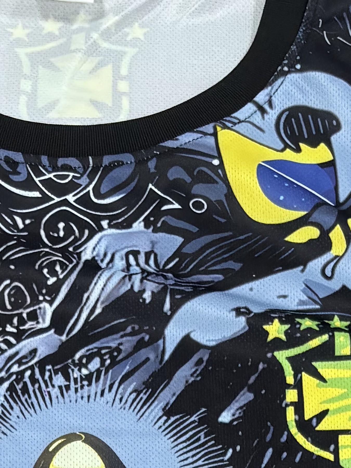 Men's Brazil Style Football Jersey & Comfortable Round Neck Sport Top, Jersey Tee, Casual All Season Fitted Shirt, Perfect Gift for Soccer Training