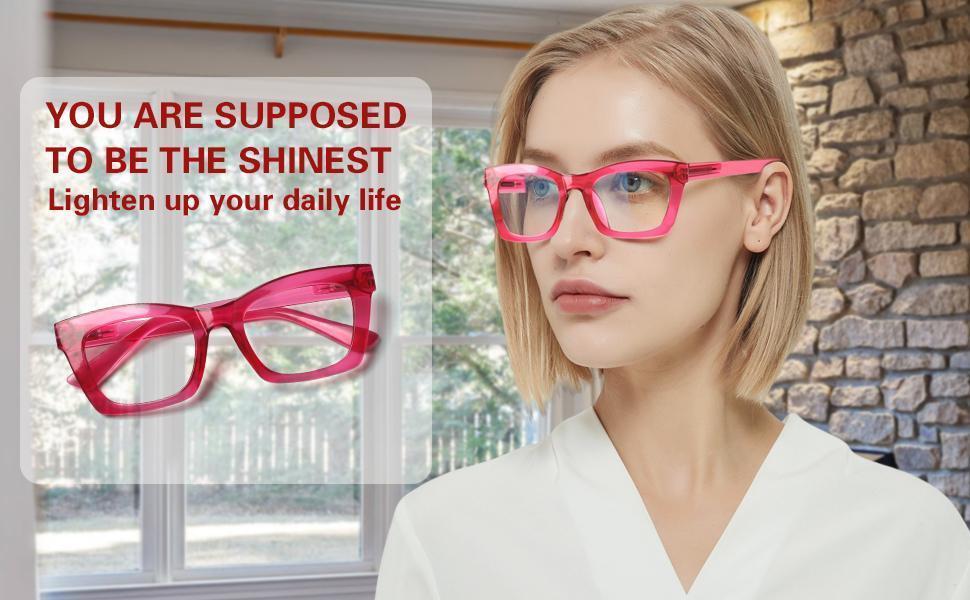 DEAAOK 3 Pack Oprah Style Reading Glasses for Women Blue Light Blocking Square Fashion Readers with Spring Hinge Computer Eyeglasses
