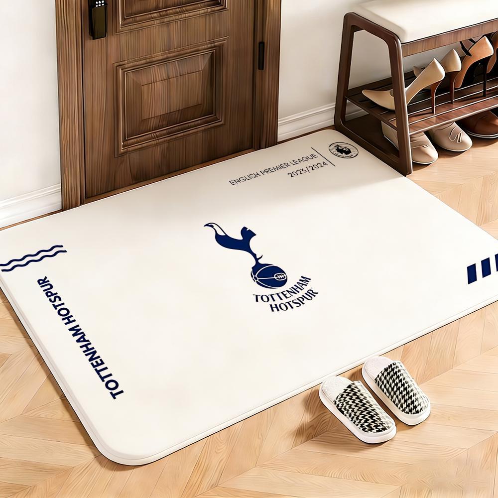 Sports Tottenham Hotspur Football Club Floor Mat This soft flannel mat provides a cozy Soft flannel mat with quick water absorption, non-slip and durable. Easy to clean, ideal for bathroom and entryway use.