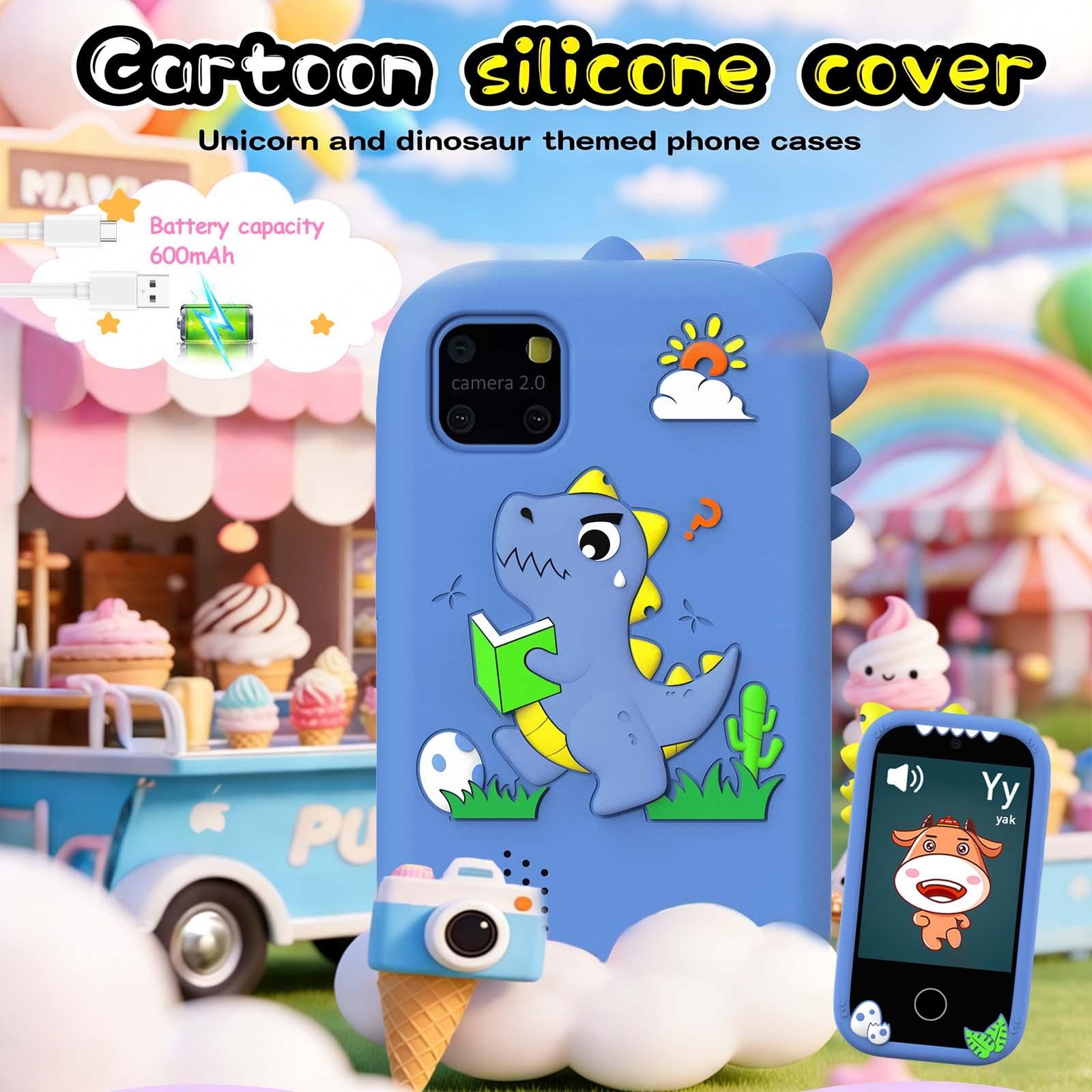 Kids Smart Phone Touch Control Design With Dual Cameras For Photo Taking Great Gift For Kids Birthday