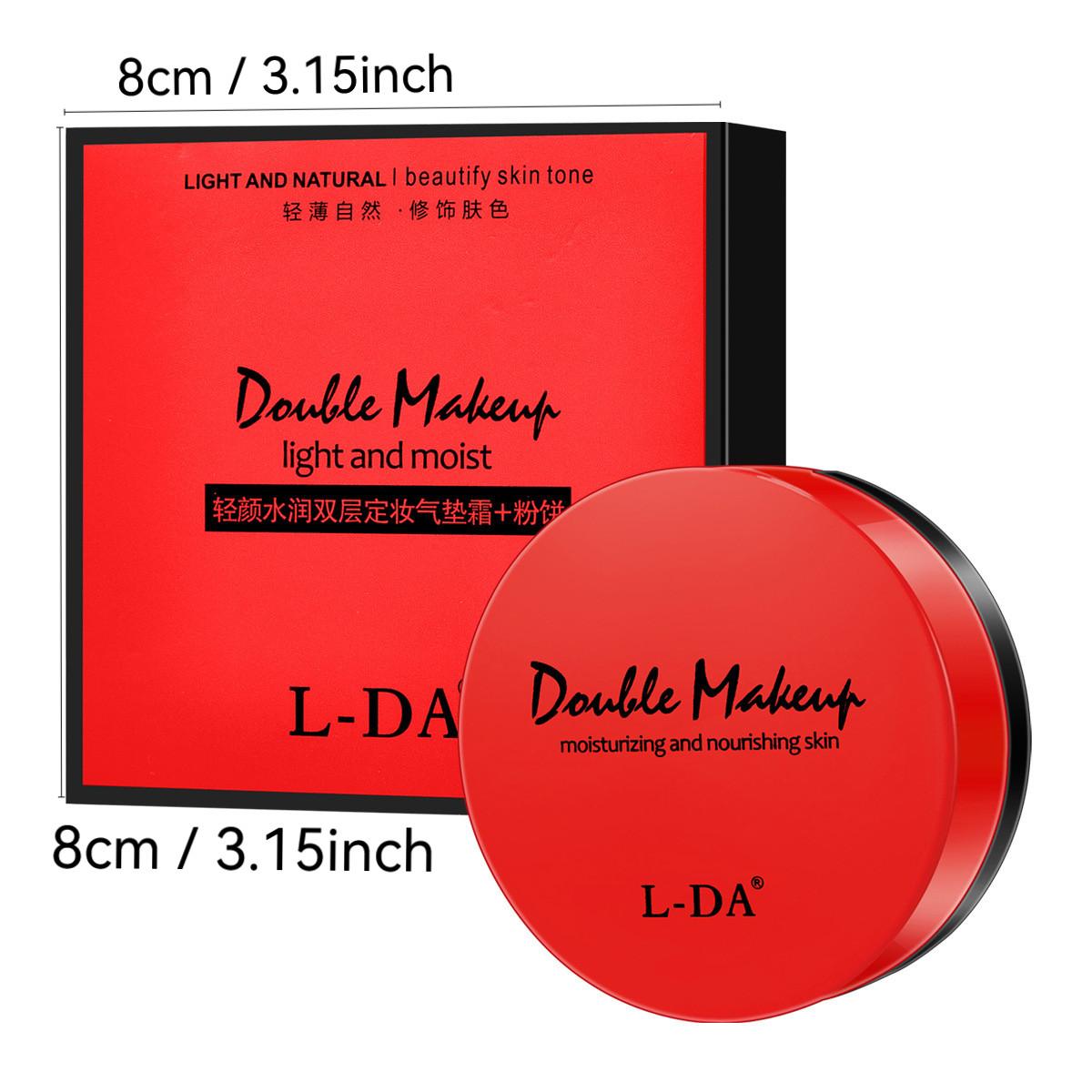 Double Layer Cushion Bb Cream Liquid Foundation, High Coverage Long-Lasting Matte Finish, Transfer-Resistant Formula, Suitable for Combination Skin