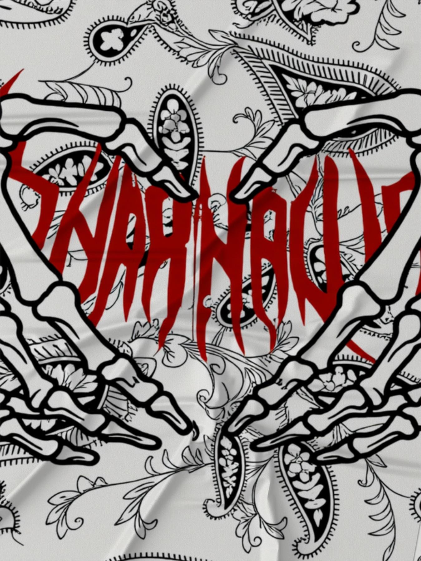 Trendy Printed Short Sleeve T-Shirt, Men's Fashion Casual Top, White Graffiti Pattern Design, Simple All-Match Style, New Summer Men's Clothing