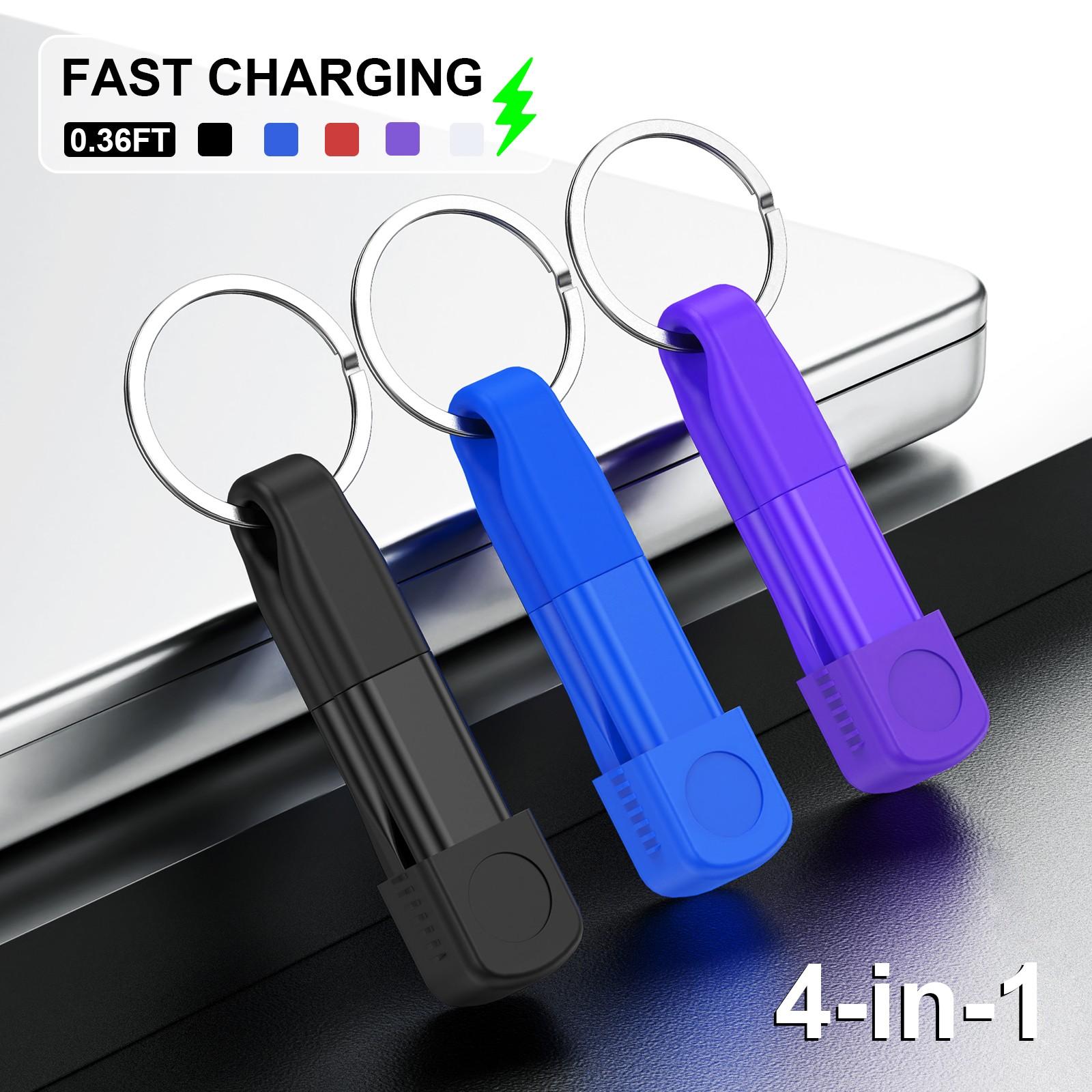 Four-In-One High-Speed USB Charging Data Cable, Compatible with S23, S21, Oneplus, Xiaomi 13, Huawei, Oppo, Supports Data Transfer & Max Power Output