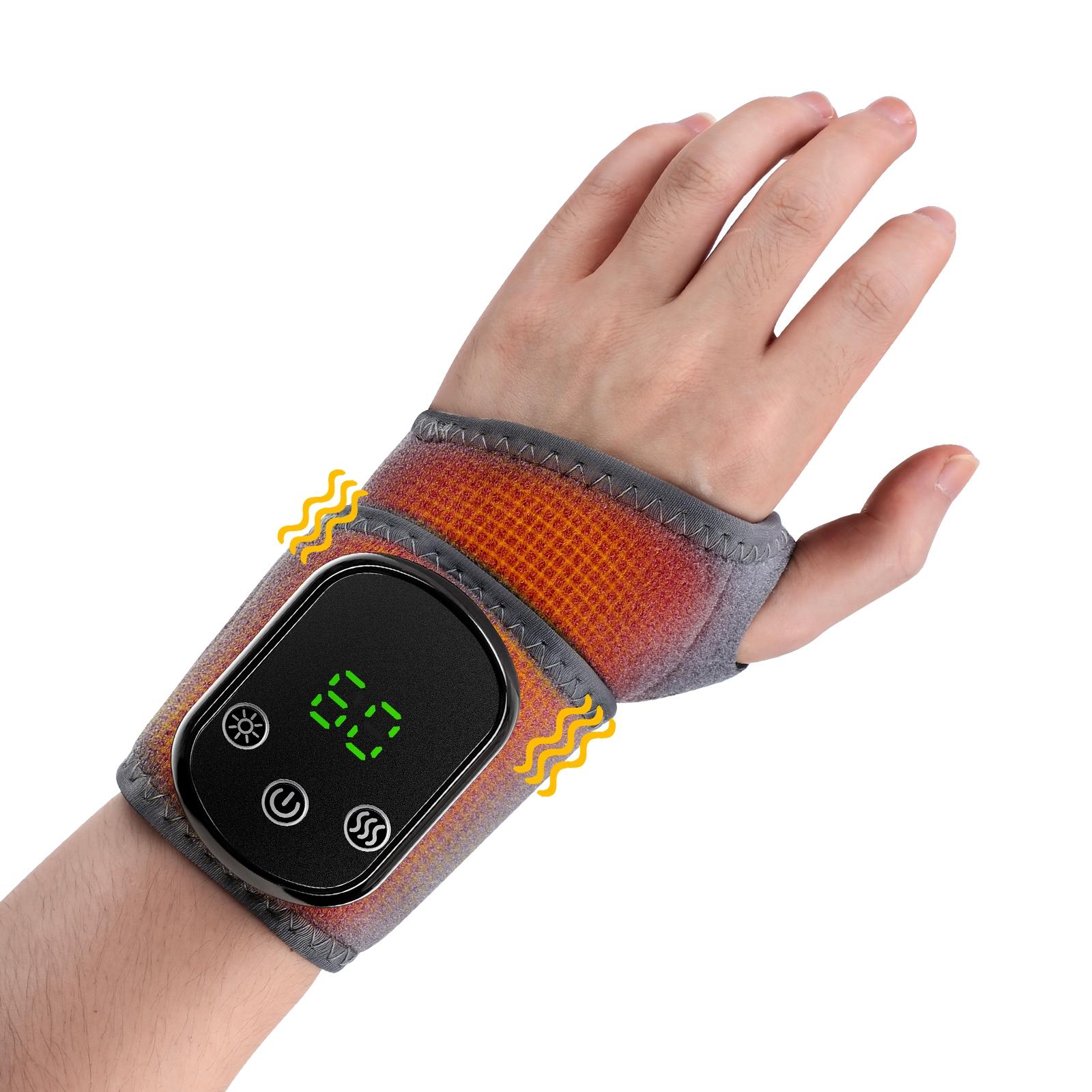 Heated Wrist Wrap 5 Heat Settings & 3 Vibration Modes, Wrist Massager for Left/right Hand Use for Carpal Tunnel, USB Rechargeable Massagers Heated Wrist Wrap 5 Heat Settings & 3 Vibration Modes, Wrist Massager for Left/right Hand Use for Carpal Tunnel, USB Rechargeable Massagers