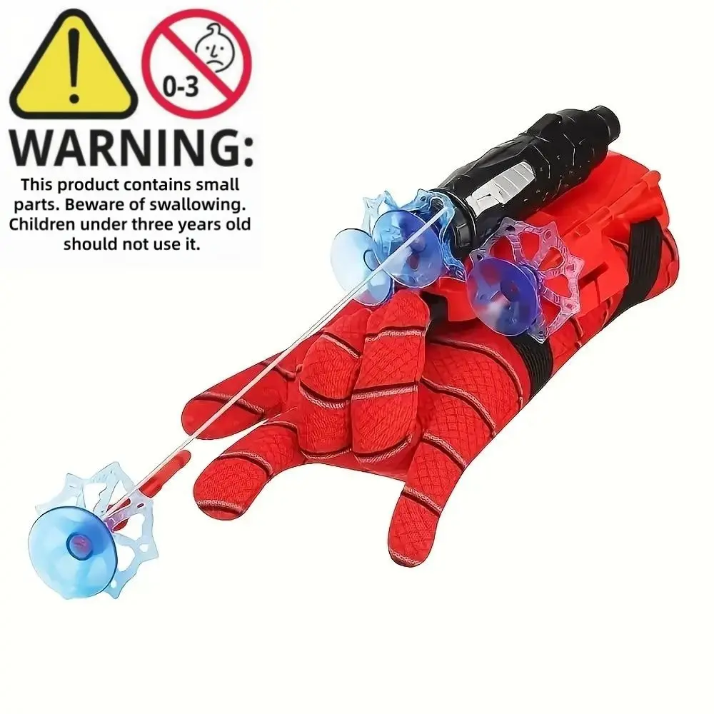 Spider Web Launcher Glove Set, & Blue Hero Toy for Kids & Adults, Interactive Party Game, Durable Abs Material, Perfect Halloween Gift, Web Spinner Gloves