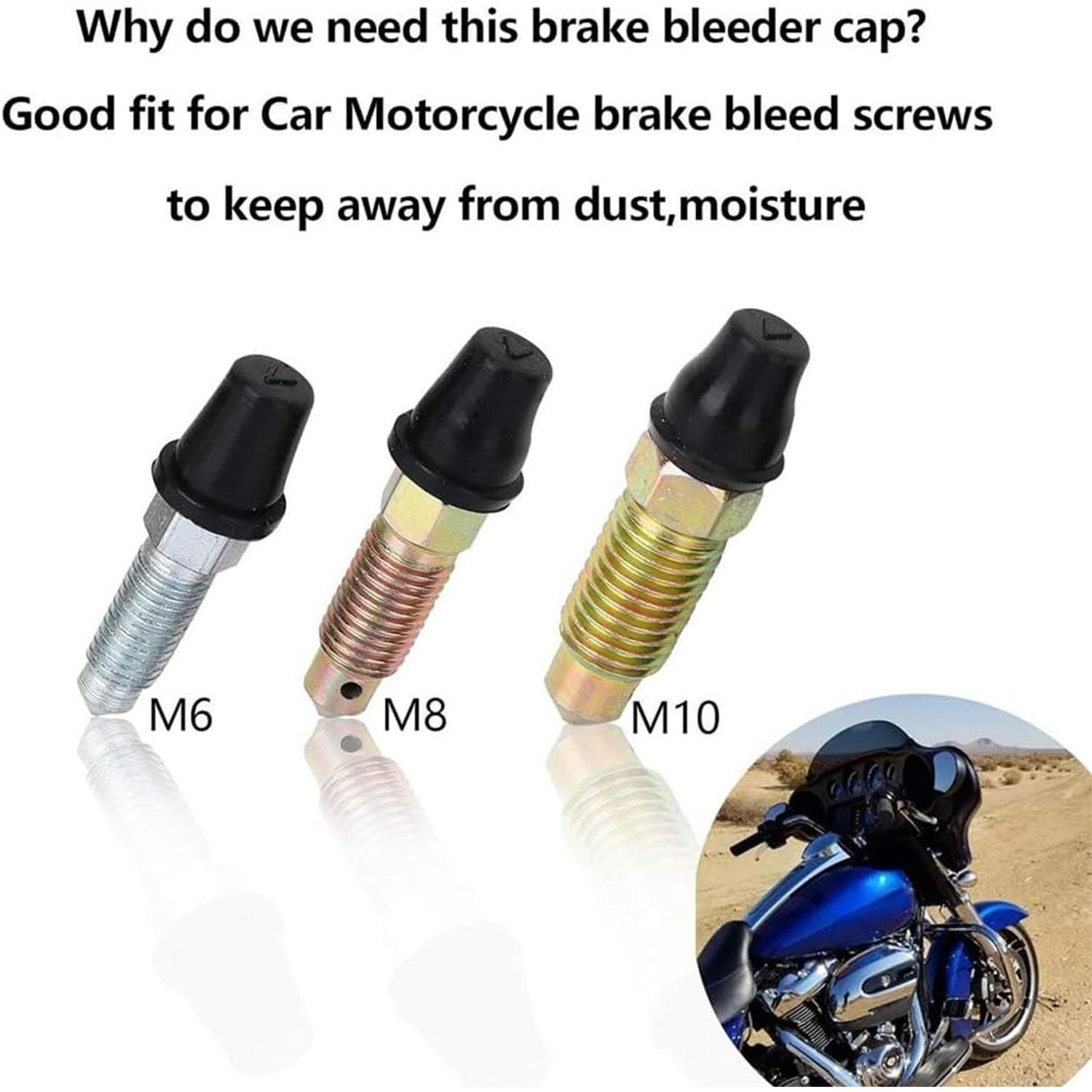 2 PCS Universal Brake Fluid Deflerator, Brake Bleed Hose, Brake System Bleeding Tools, Auto Motorcycle Clutch One-Way Check Valve Tube Deflation Tool Kit Hose with Metal Clamp