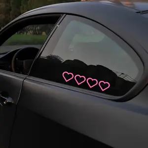 A fun heart-shaped car sticker, vinyl heart sticker