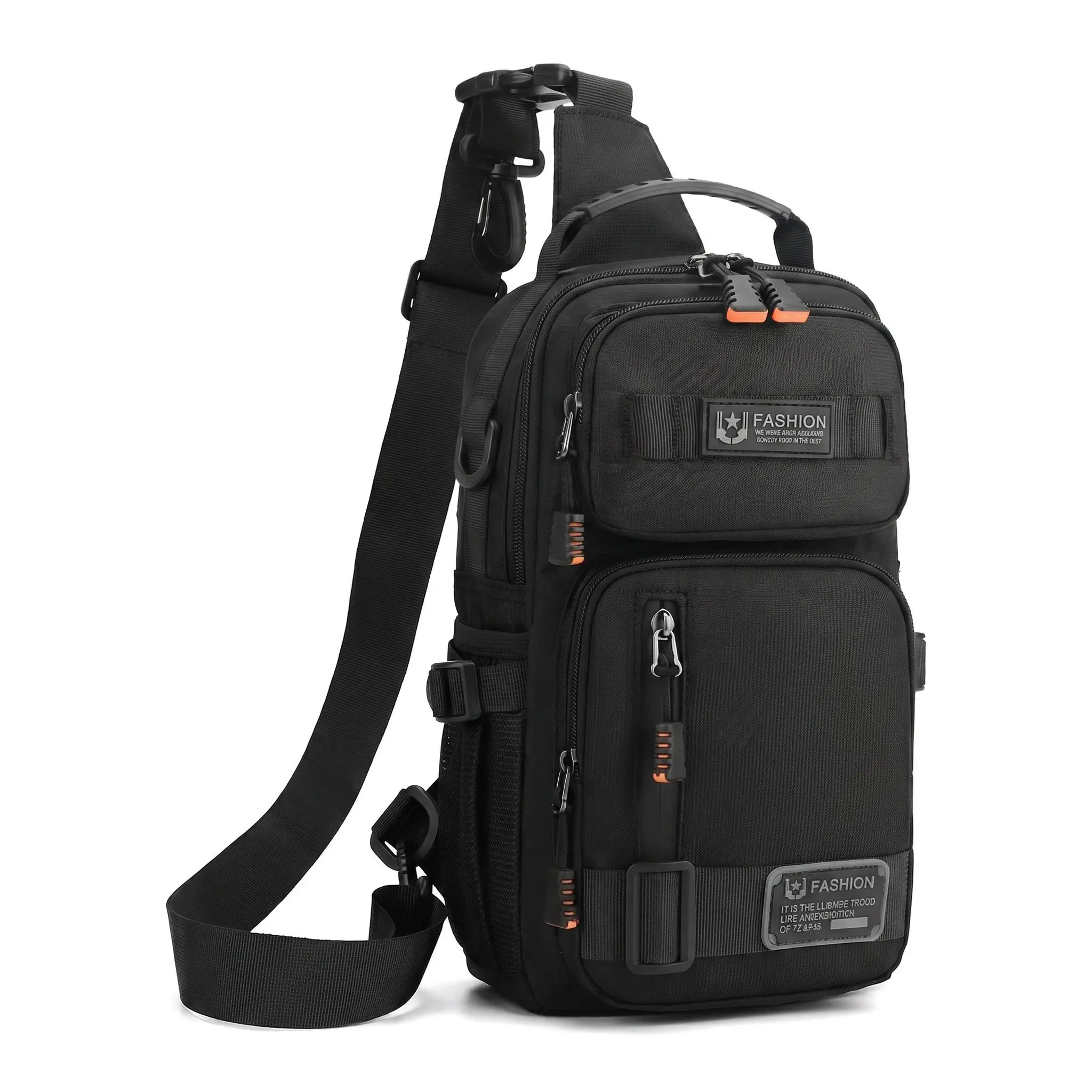 Men's Adjustable Multifunctional Checkered Crossbody Bag - Waterproof Nylon Everyday Essential Chest Pack, Lightweight Wear-Resistant Large Capacity for Urban Outdoor Casual Travel, Adjustable Chest Pack, Multifunctional Chest Bag