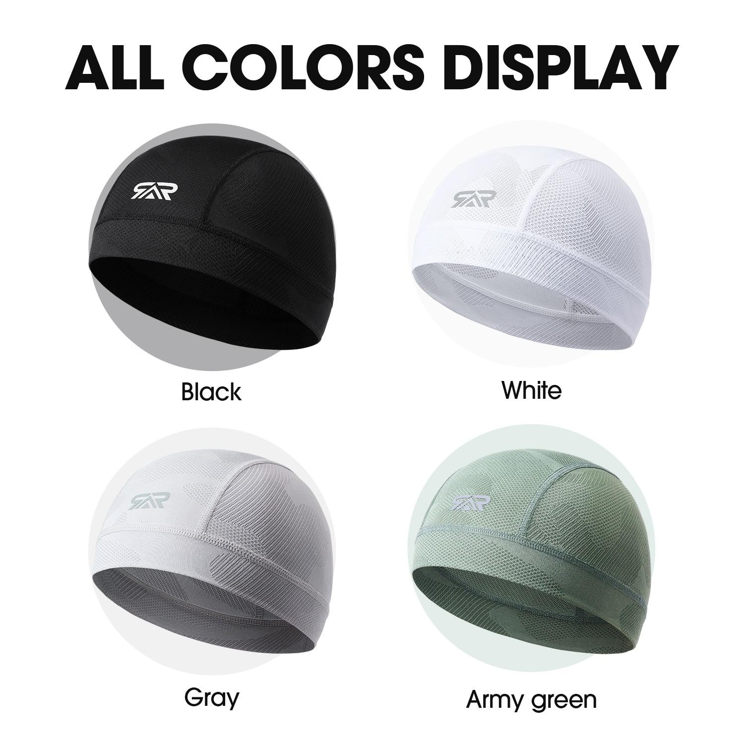 SHINEMEOTH Breathable Mesh Cycling Hat, Non-Fade Cationic Helmet Liner, Moisture Wicking Anti-Slip Skull Cap