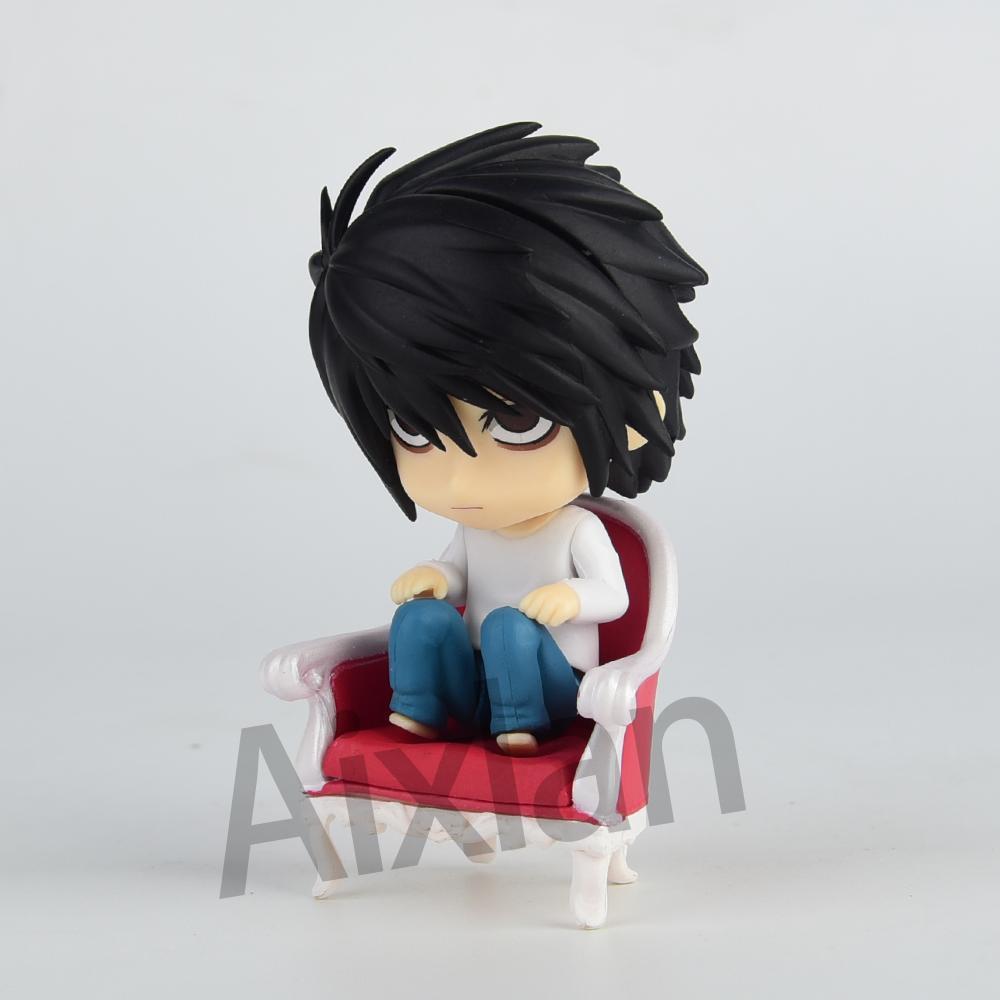Aixlan#1160#1200 DEATH NOTE Figure Yagami Light Cute Edition 10CM L·Lawliet PVC Action Figure Amine Toygift Collectible Figurine