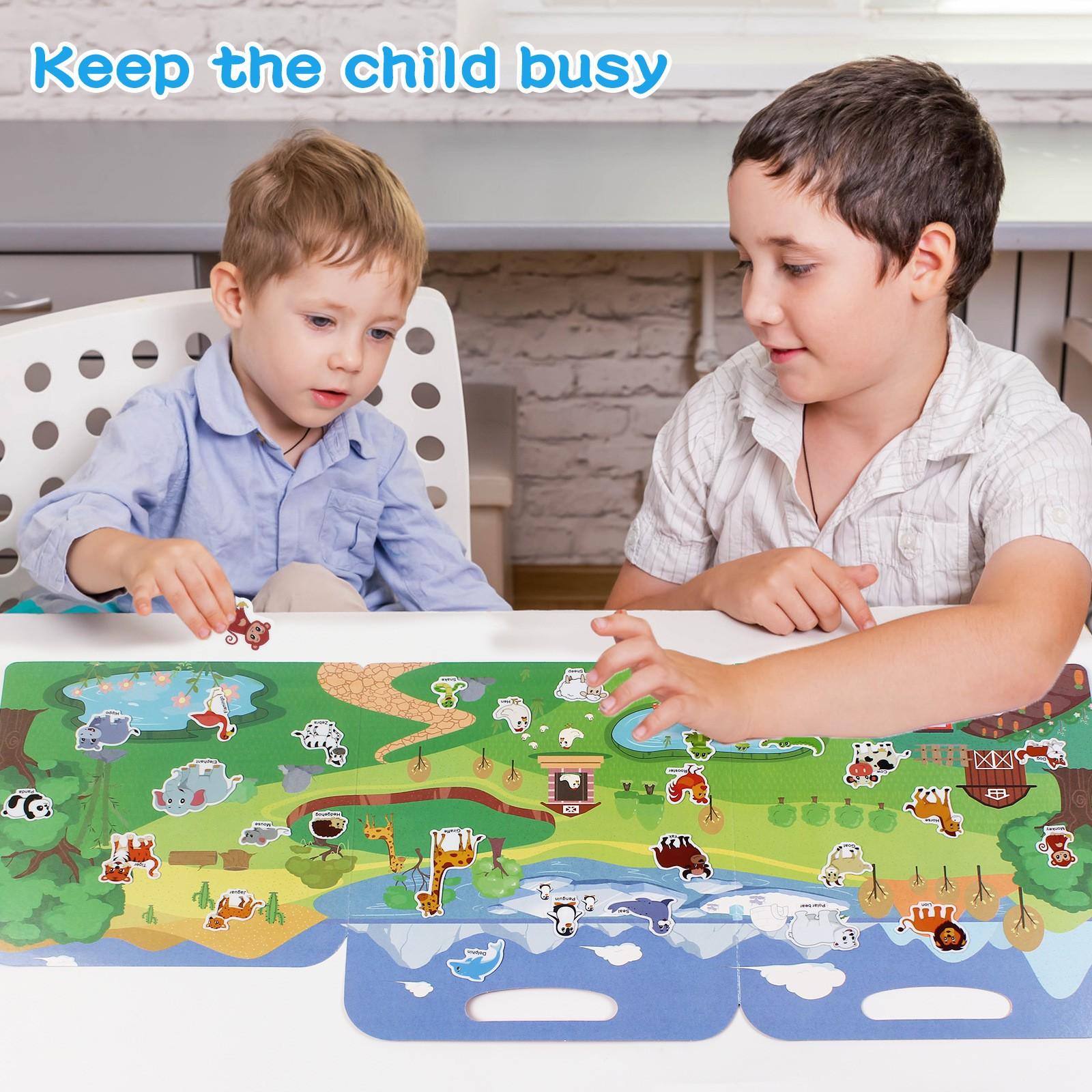 Jelly Stickers DIY Reusable Quiet Book Kids Sticker Art Early Education Toy,No Ca Prop 65 Warning