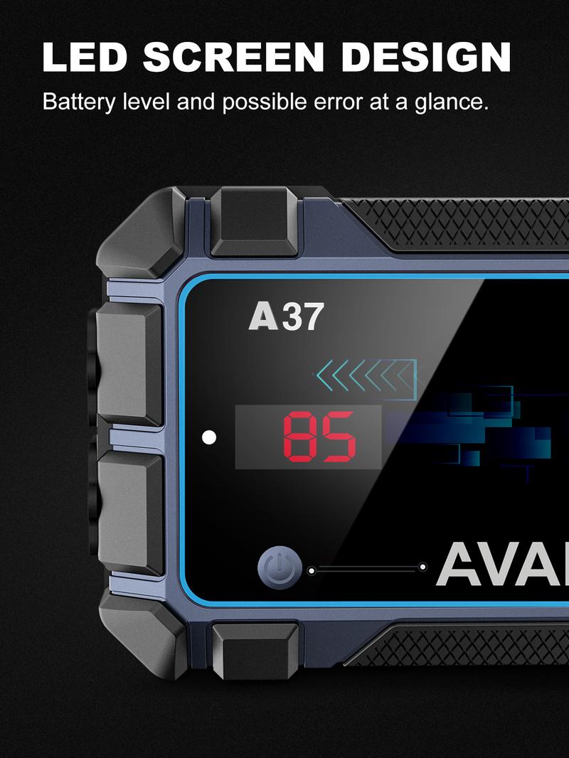 AVAPOW 4000A Car Battery Jump Starter–12V Portable Power for 10L Gas/10L Diesel Engines, Booster Function, PD 60W Fast Charging Lithium Jump Box Outdoorfun