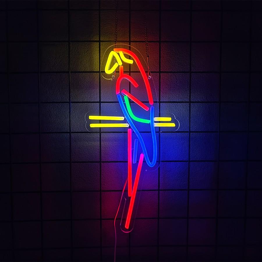 Parrot Neon Sign for Wall Decor LED Neon Light USB Powered Neon Art signs