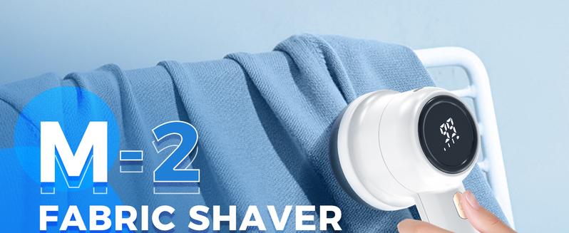 Rechargeable Fabric Shaver with Stainless Stell 6-Leaf Blade, Lint Remover with 3- Speed and LED Display, Lint and Sweater Shaver for Christmas Gift