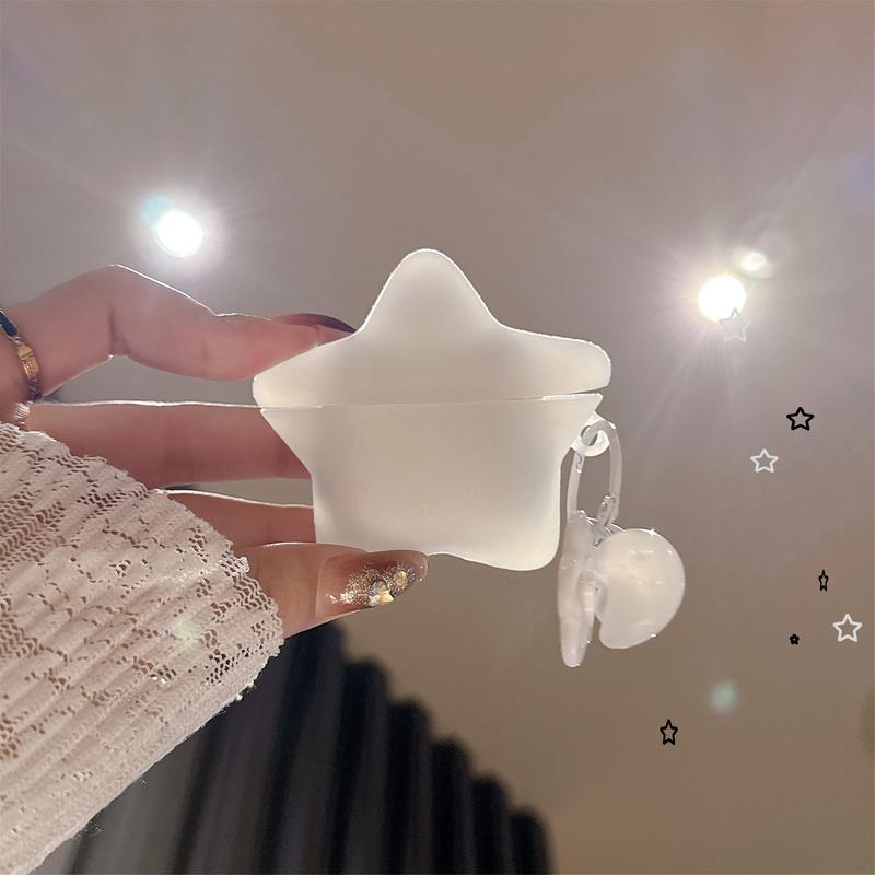 1 piece of star earphone case,Cute wireless Bluetooth earphone case, drop resistant, durable and stylish accessory, suitable for AirPods pro3/1/2/3/4/pro/pro2(Different models may have different shapes)