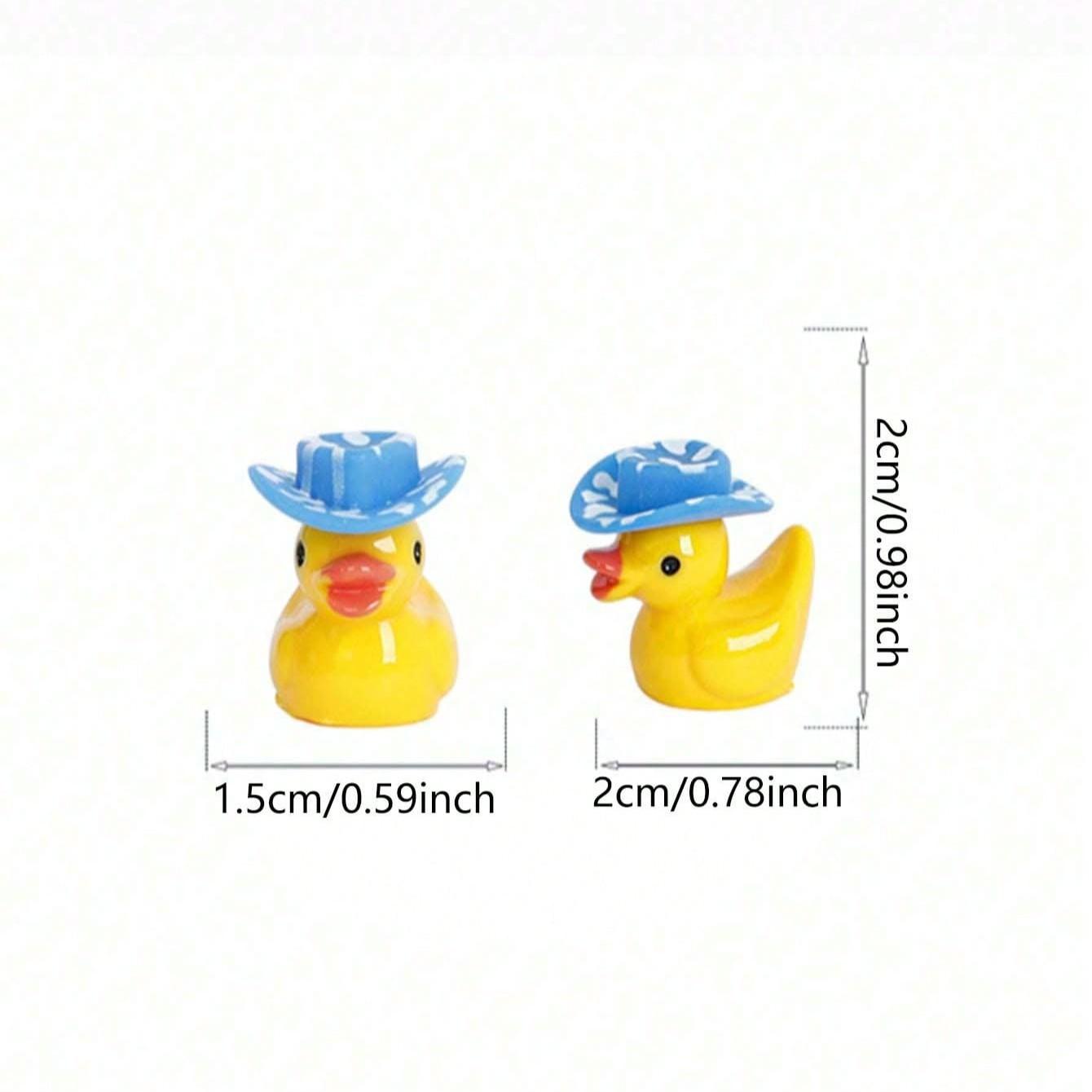 Mini Resin 3D Duck Figurines, 5-60pcs Set, Solid Color, Ideal for Water Landscapes, Garden Decor, DIY Craft Supplies, 3D Duck Ornaments