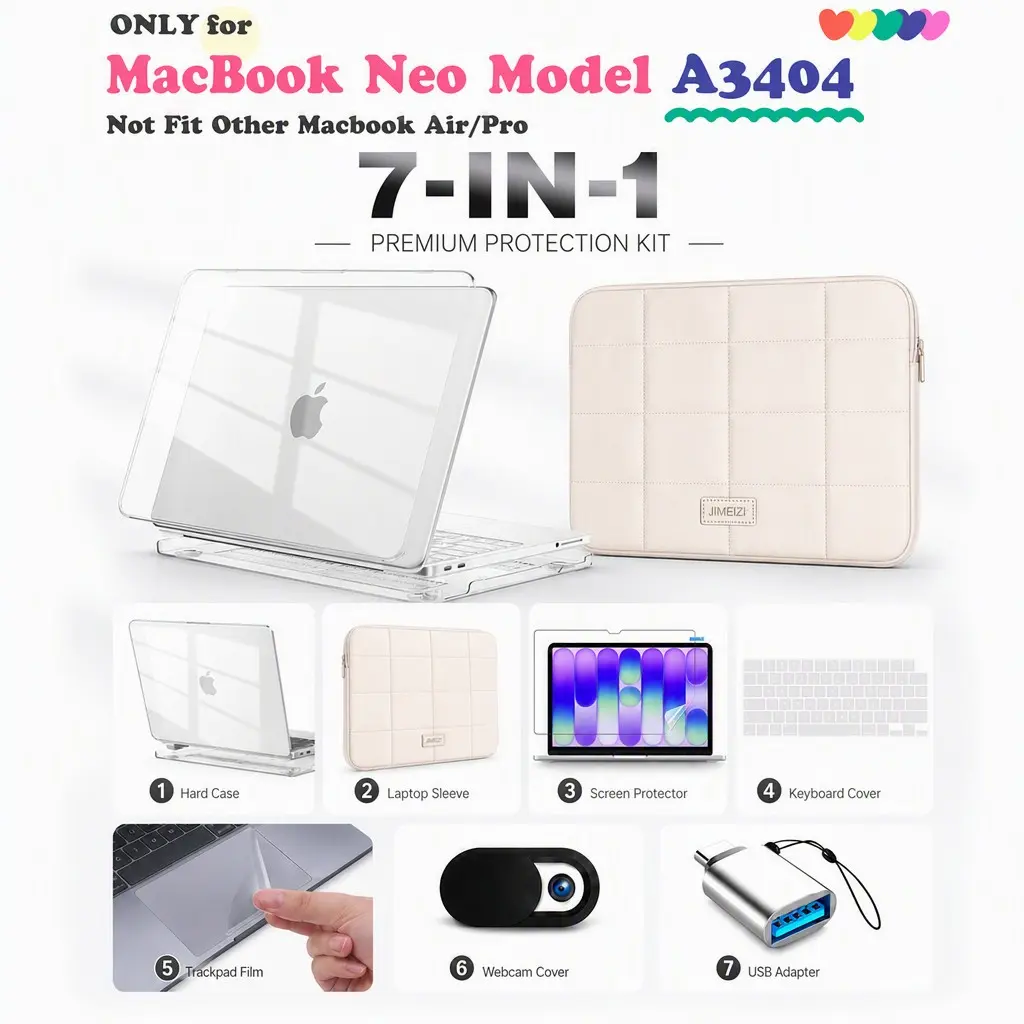 Skyfire Tc for Macbook Neo Case 13 Inch 2026 Model A3404, Crystal Indigo, Crack & Scratch Resistant, Sturdy Hard Shell, Laptop Casing, MAC Neo Accessories