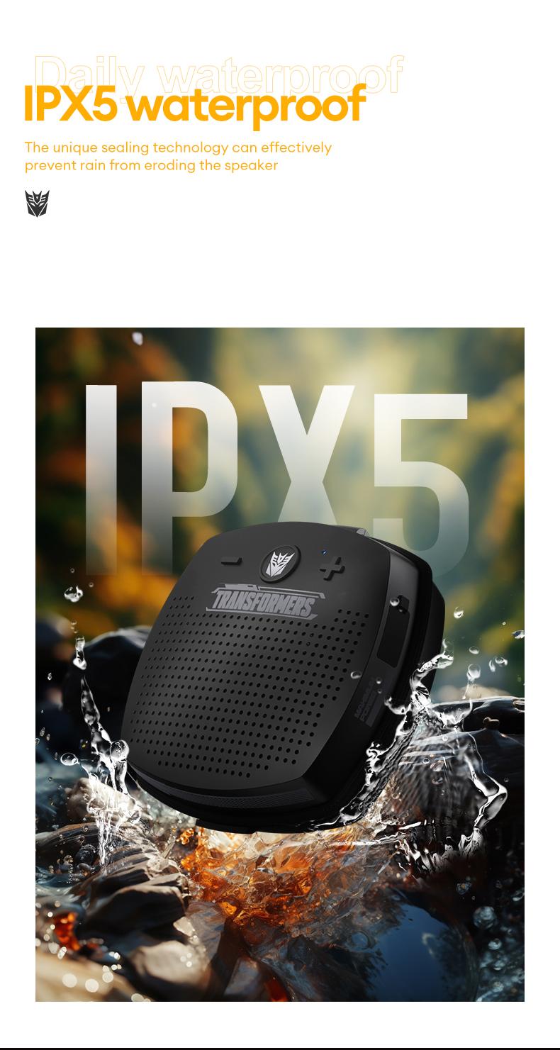 Transformers TF-Y16 Powerful bass，lPX5 waterproof，Portable lanyard