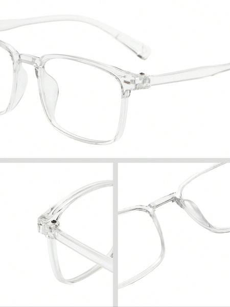 Modern Transparent Non-Prescription Glasses for Men & Women, Ideal for Office, Daily Use, Travel, Stylish Unisex Eyewear