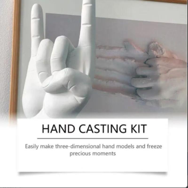 Dowmoo Hand Mold Powder DIY Kit, Clone Powder 3D Model Handprint DIY Souvenir Set, Creative Craft Supplies for Personalized Gifts