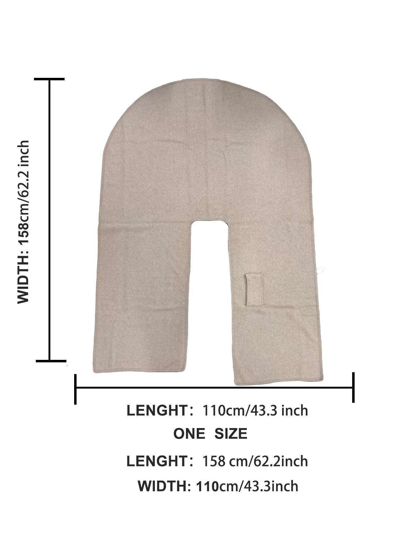 Women's Solid Color Cape, Soft Comfortable Fashion Shawl for All Seasons, Soft Warm Shawl, Vintage Versatile Accessory for Daily Use, Womenswear