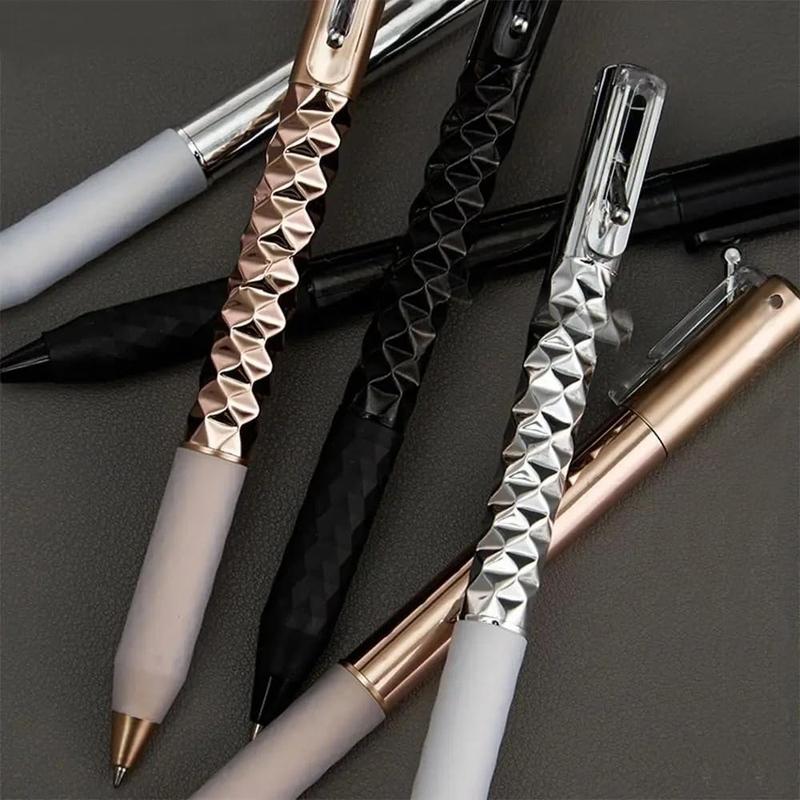 0.5mm Geometric Design Gel Ink Pen (3counts), Creative Deformation Writing Pen, Smooth Writing Pen for Home School and Office, Stationery Supplies, Aesthetic Pens