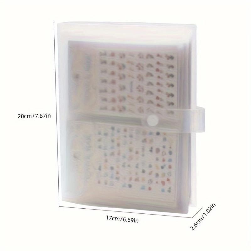 Nail Sticker Storage Book, 1 Count 80/120/160 Slot Nail Art Sticker Collection Book, Nail Tool Organizer Display Notebook