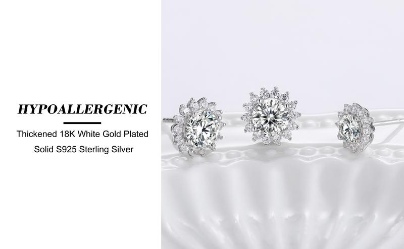 【#E101】Fashionable Simple Personalized Synthetic Moissanite Twelve-pointed Star Earrings For Women Men Personalized 925 Sterling Silver Jewelry
