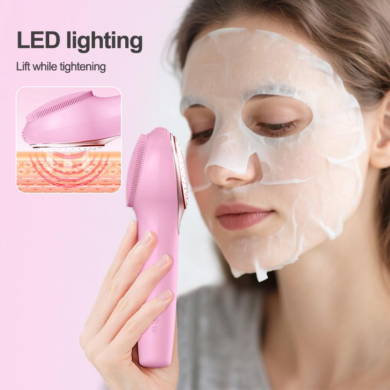 Facial Cleansing Brush Skin Massager Electric Silicone Face Brush USB Cleansing Waterproof Sonic Vibration