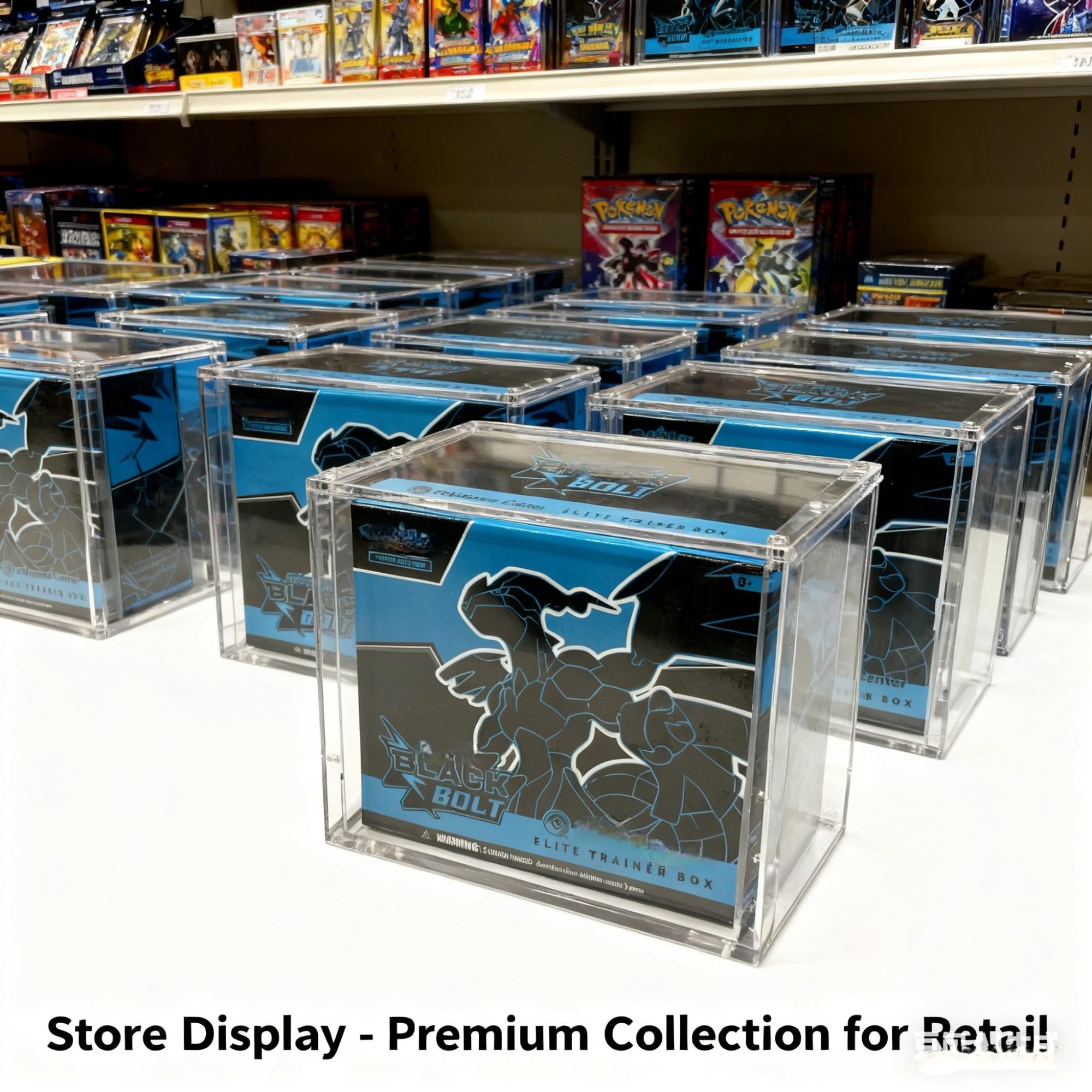 Pokémon Elite Trainer Box Display Case, Card Hobby Box, Stackable Storage Organizer, Durable Protection Design, Ideal for Collectors & Trainers