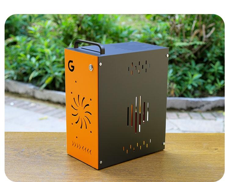 Mini Itx Computer PC Desktop Case, Home Use 2 Bay Nas Box, Compact Portable Handheld, Includes Accessories Screws Switch Handle Foot Pads