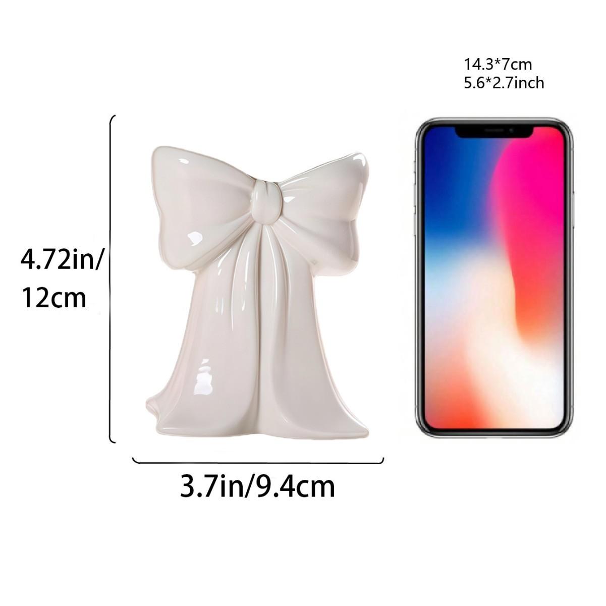 Bow Shape Makeup Storage Box, Cosmetic Tool Organizer, Desktop Decorative Vase, Living Room TV Cabinet Bow Decoration, Beauty Organizer, Beauty Supplies Organizer