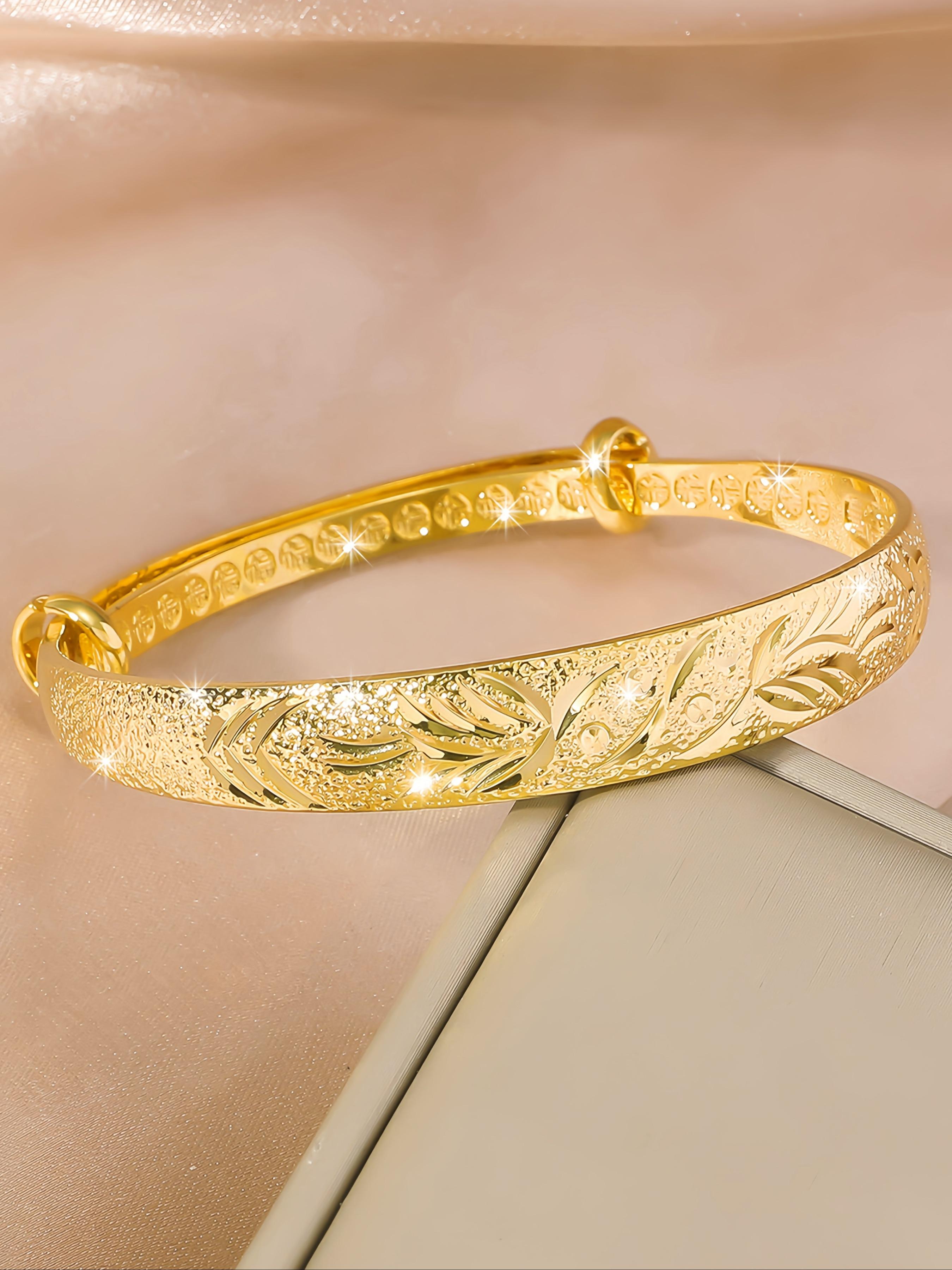 Phoenix Tail Printed Bracelet, Adjustable Copper Plated Jewelry, Exquisite Gift for Women, Valentine's Day & Wedding Accessory, Bracelets Jewelry