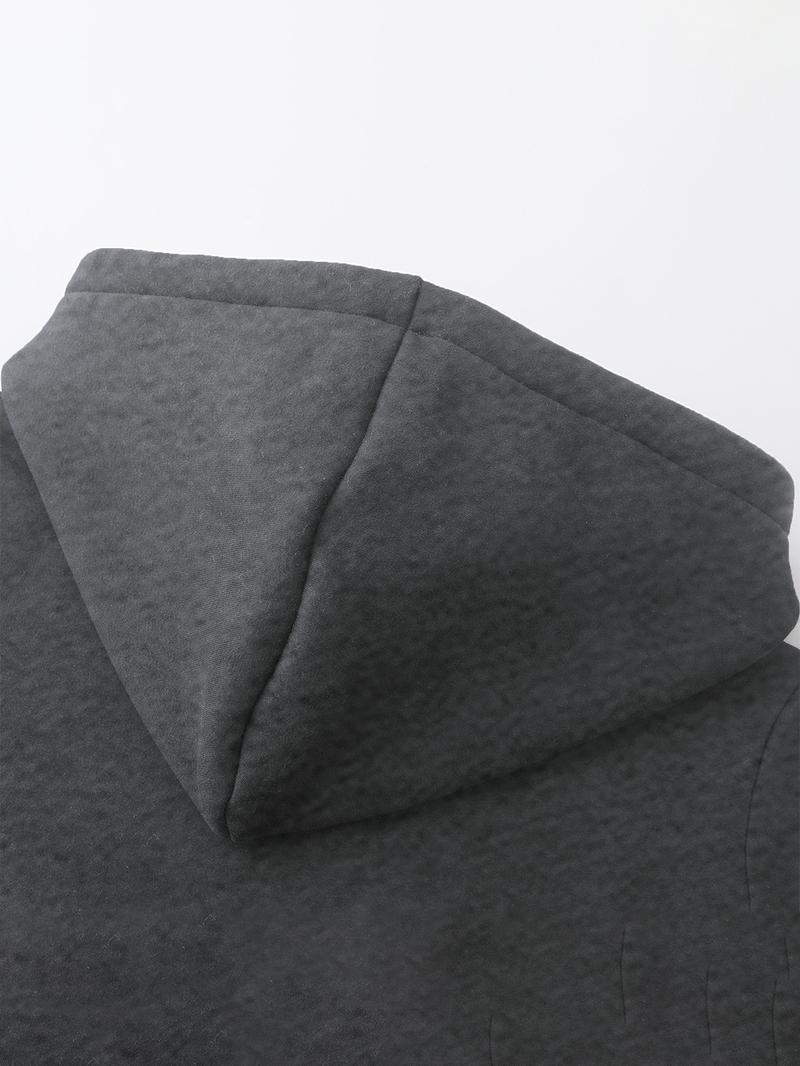 Women's Coffee Weather Print Hoodie & Sweatpants Set, Fleece Lined Thick Casual, Fall Winter Two-Piece Set, Plain Style