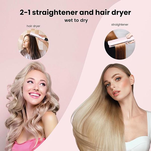 Slopehill Air Hair Straightener 2-in-1 Wet-to-Dry Blow Dryer & Straightener LCD Display Adjustable Temperature Fast-Heating High-Speed Airflow 200 Million Negative Ions Salon-Quality Suitable for Hair Types 1A–3C Medium-to-Long Hair (12–32in) Slopehill Air Hair Straightener 2-in-1 Wet-to-Dry Blow Dryer & Straightener LCD Display Adjustable Temperature Fast-Heating High-Speed Airflow 200 Million Negative Ions Salon-Quality Suitable for Hair Types 1A–3C Medium-to-Long Hair (12–32in)