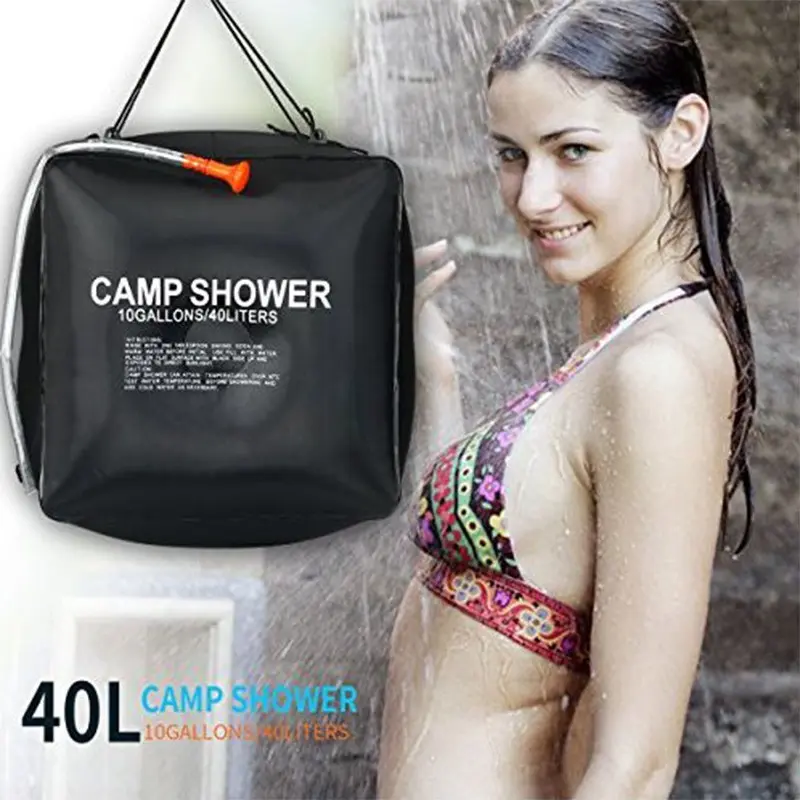 New outdoor camping shower bag bath bag 40L large capacity solar shower bag drying bag bath bag