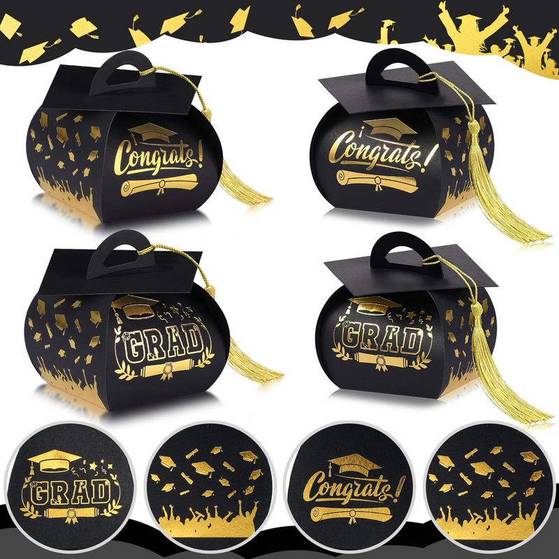 30 Pcs Graduation Cap Gift Boxes Graduation Party Favors Graduation Gifts Class of 2025 Candy Box with Tassel Table Centerpieces Graduation Decoration Treat Candy Boxes for Grad Party Supplies