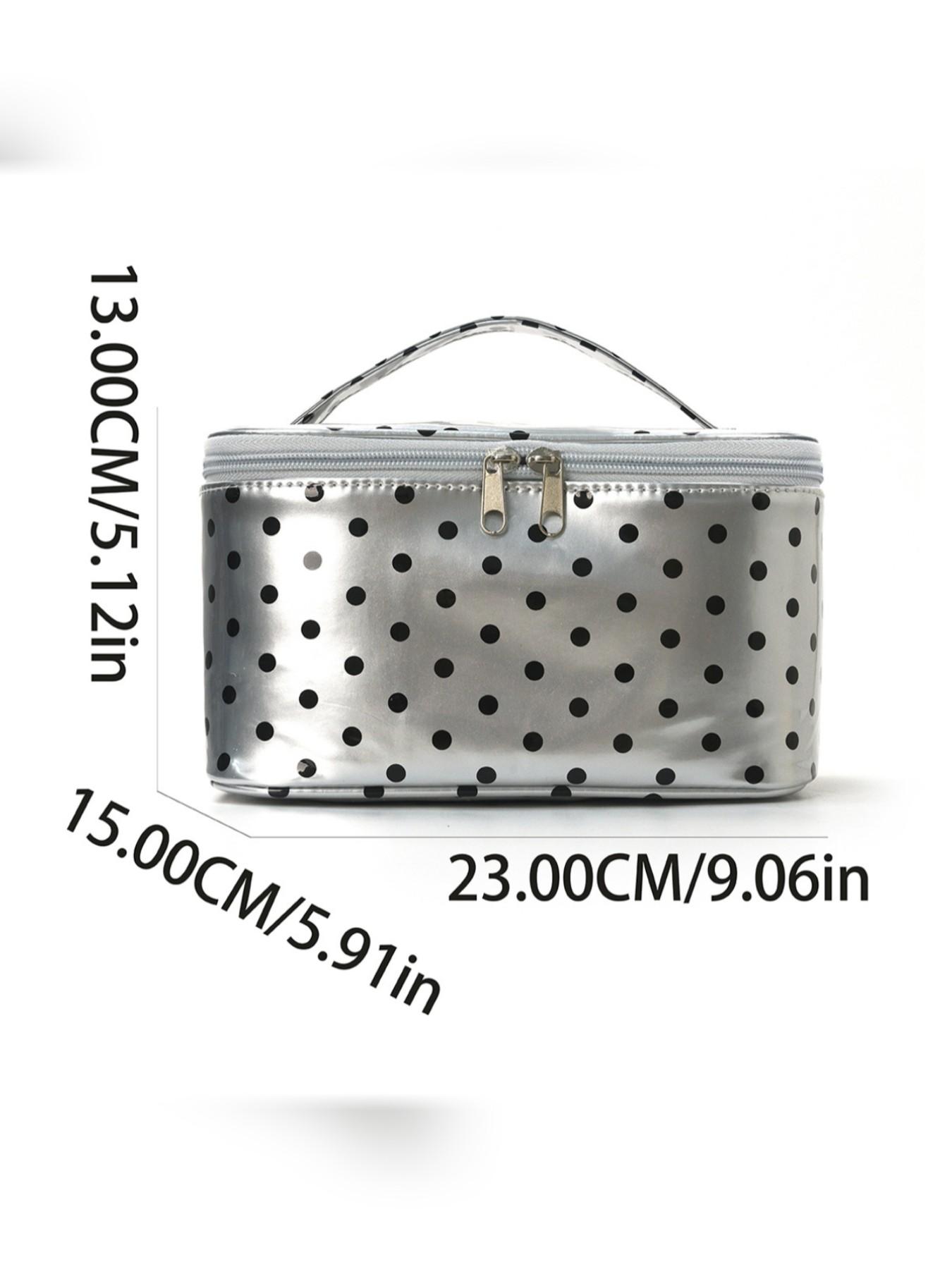 Polka Dot Makeup Bag, High Aesthetic Large Capacity Multi-Functional Storage Bag, Outdoor Travel Portable Handheld Organizer, Cosmetic Travel Bag