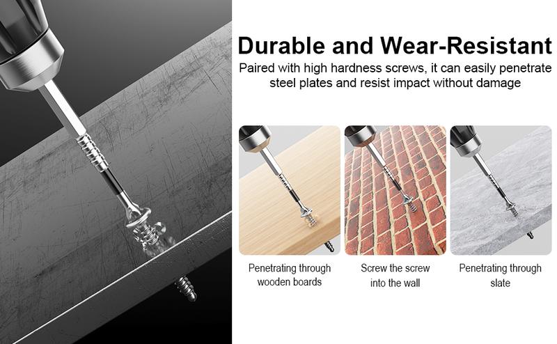 ADESKE Magnetic Screwdriver Bit Set – 9PCS Electric Drill Bits for Repair Use (25–150mm)