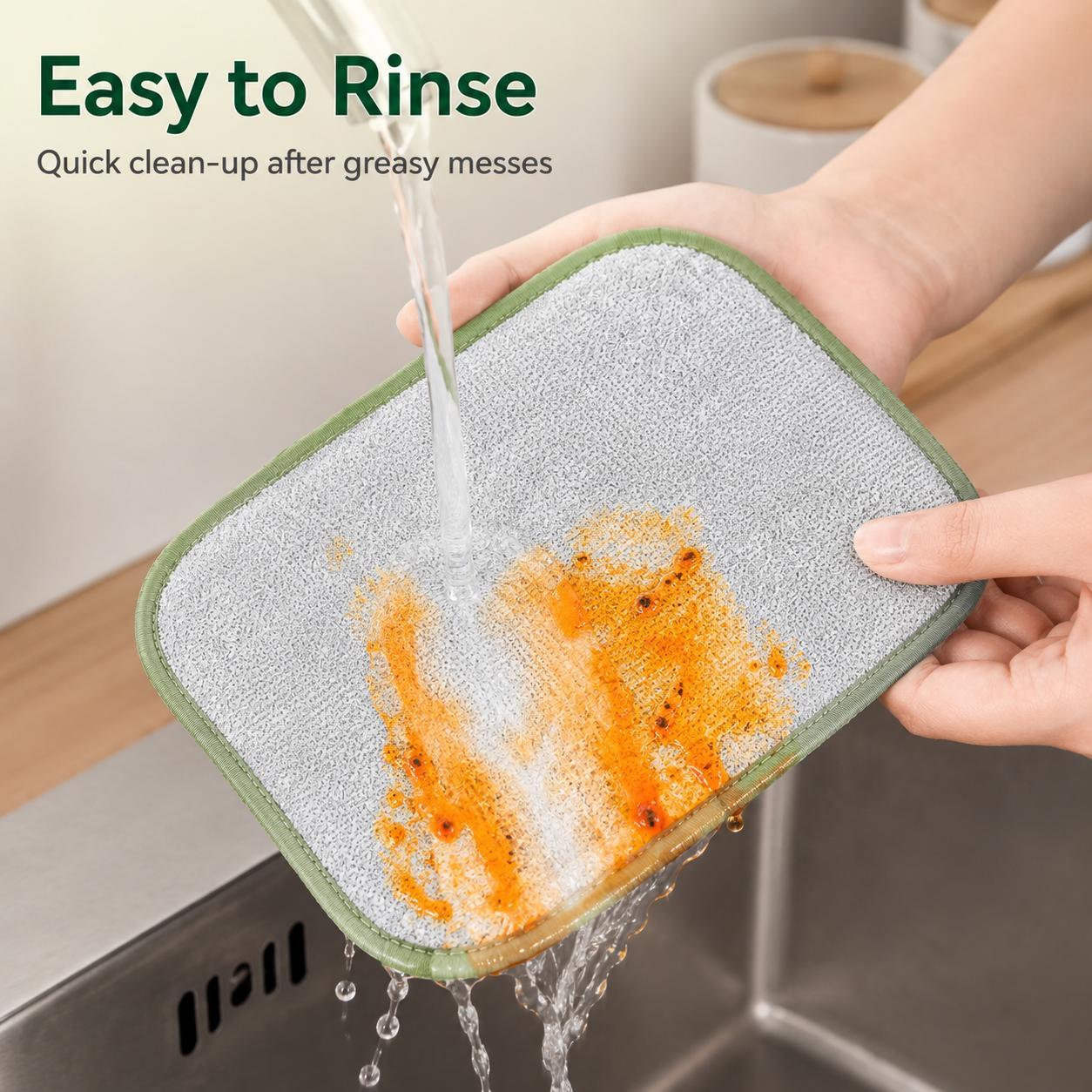 10-Pack Reusable Wire Dishcloths, Multipurpose Non-Scratch Scrubber Cleaning Cloths for Dishes, Pots, Pans, Kitchen Sinks, Stovetops, Glass & Camping, Wet/Dry Double-Sided, Assorted Colors