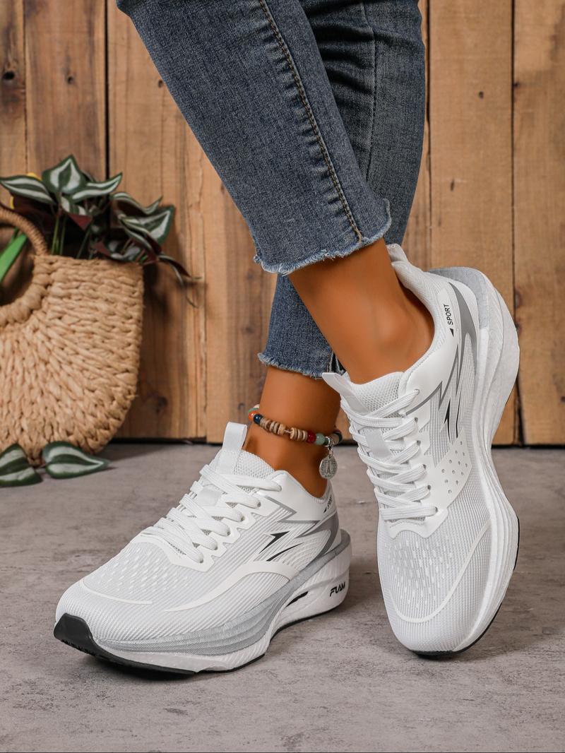 Women's Fashion Low-Top Sports Shoes, Synthetic Material Upper & Eva Cushioned Sole, Ideal for Fitness Running Daily Wear, Sporty Running Shoes