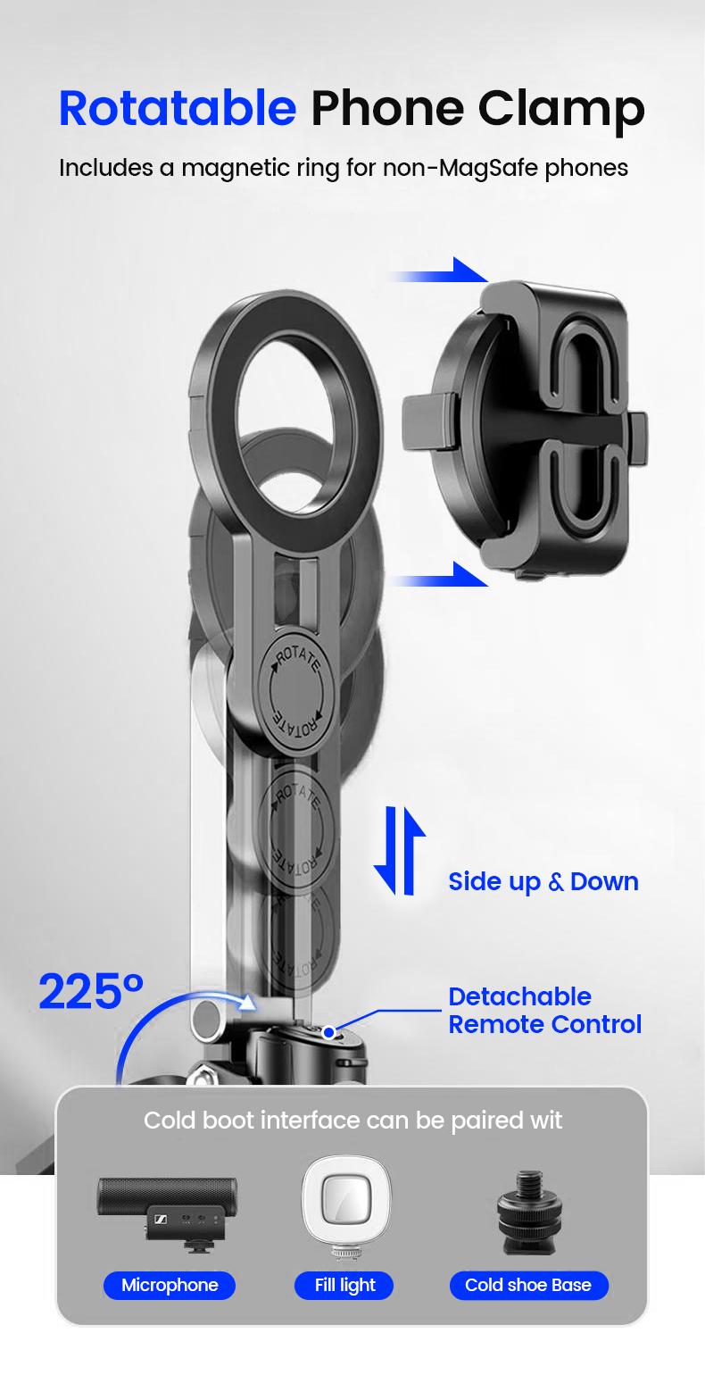 Lamicall Holiday Travel Gift – NEW 6-in-1 Magnetic Selfie Stick with Tripod, 360° Rotating Hands-Free Phone Holder, Bluetooth Remote for Selfies, Vlogging & Video Recording, Fits Most Phones  #TikTokShopBlackFriday #TikTokShopCyberMonday