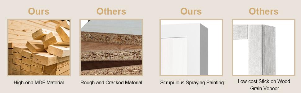 Karlhome Jewelry Cabinet Armoire, Lockable Wall-Mounted Organizer Unit with 2 Plastic Cosmetic Storage Trays, Full-Length Frameless Mirror, Christmas Gifts, White